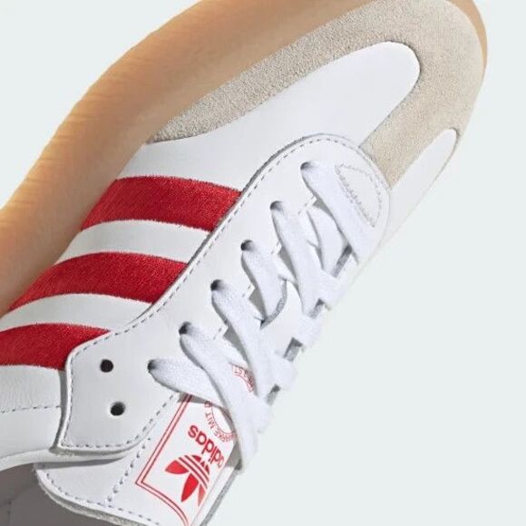 adidas Samba White and Red Sneakers - Picture 7 of 8